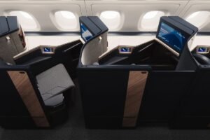 British Airways redesigned Club Suite business class seat on the Airbus A380