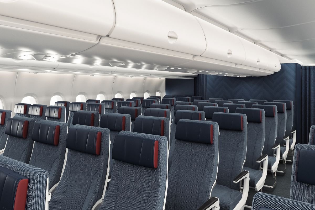 British Airways redesigned World Traveller economy cabin on the Airbus A380