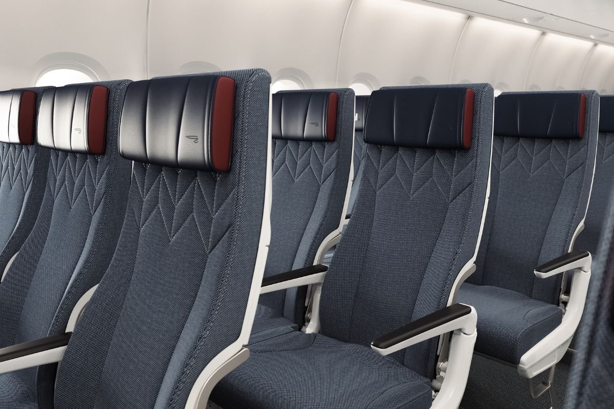British Airways redesigned World Traveller economy cabin on the Airbus A380