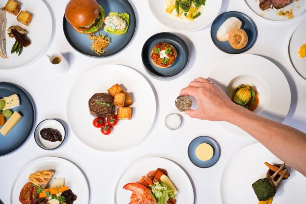 British Airways First Dining Experience British Airways new First dining experience with tableware and restaurant-style service